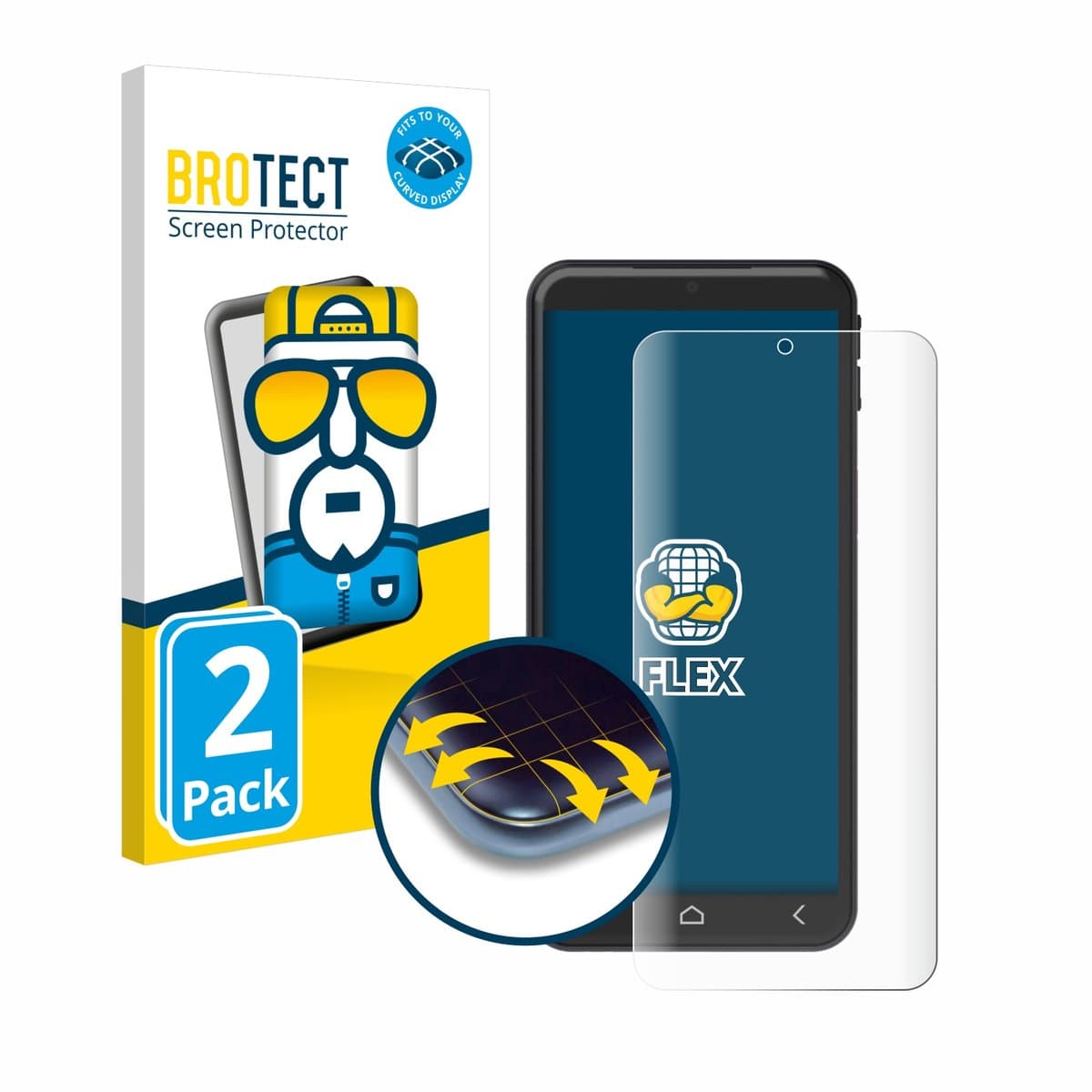 BROTECT - Screenprotector voor Emporia Smart 6 Lite - Folie Beschermfolie transparant volledig dekking - 2 Stuks