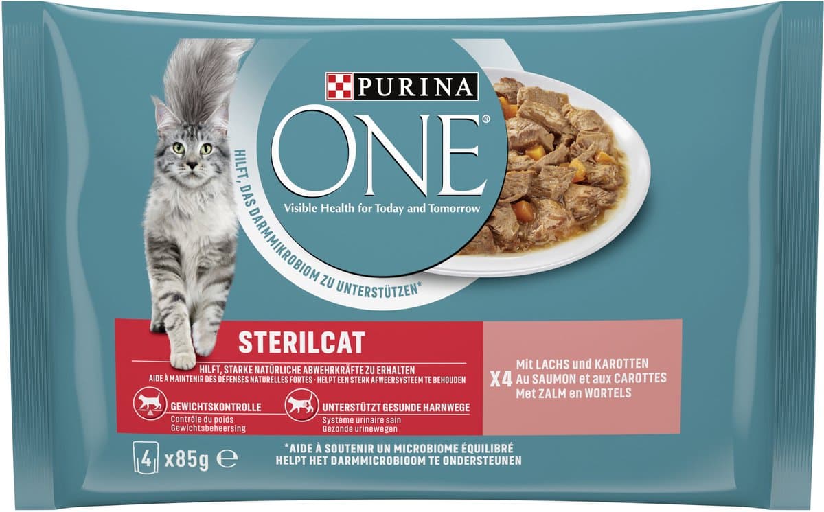 Purina ONE Sterilcat Zalm Natvoer Pouch