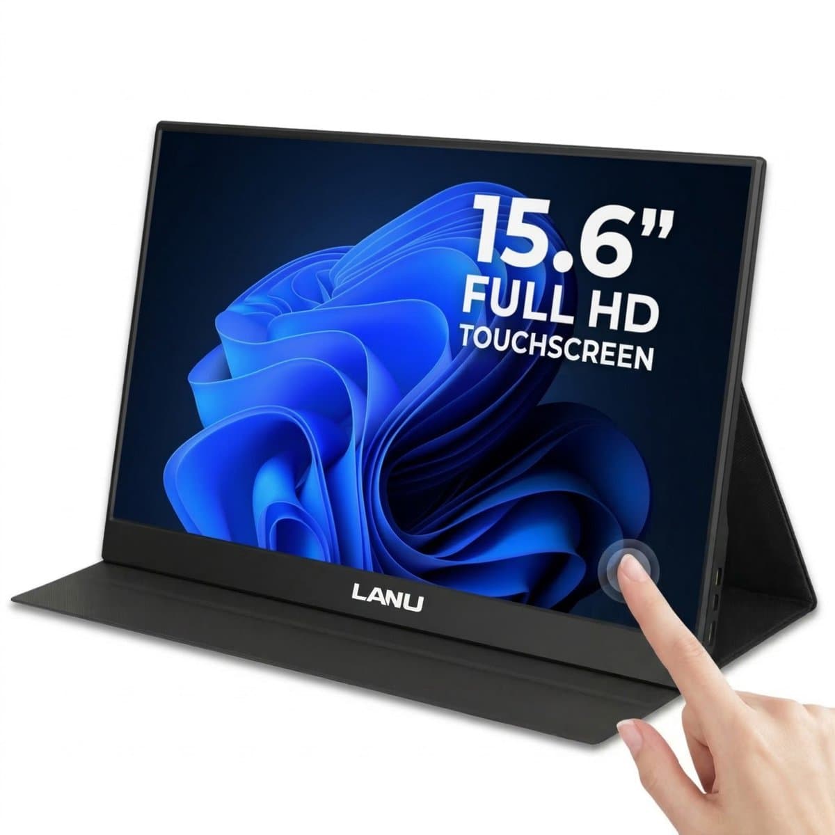 Portable Monitor Flex 15.6" Touchscreen - Full HD Draagbare monitor - Draagbaar scherm met USB-C & HDMI - Plug & Play - Incl. Beschermhoes