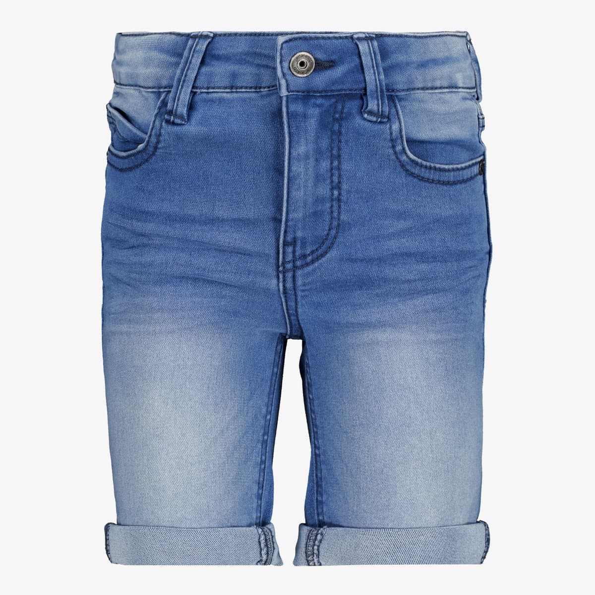 Unsigned jongens denim short medium blauw - Maat 122