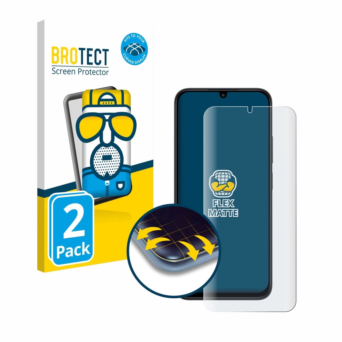 BROTECT - Screenprotector voor Xiaomi Redmi 15C - Folie Beschermfolie matte volledig dekking 2 Stuks
