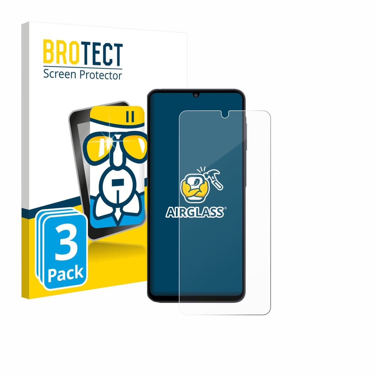 Screenprotector 3 Stuks voor Samsung Galaxy M07 Beschermglas transparant