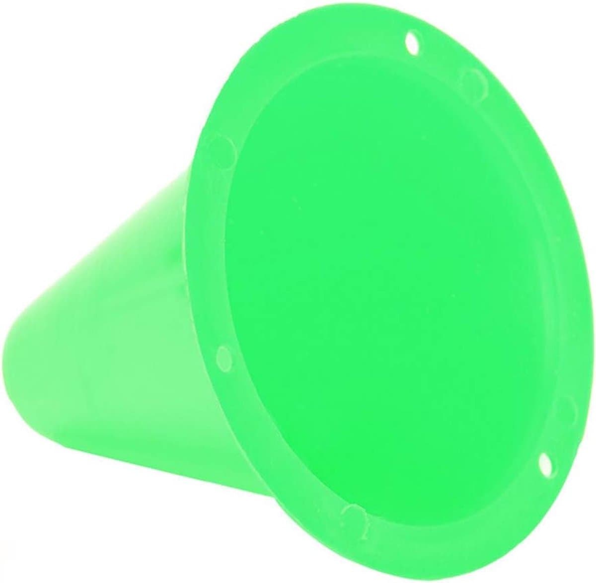 Voetbal Trainingskegels - Sport Markeringen - Agility Training - Duurzaam PE Materiaal - 8.5 x 8.5 cm - Groen