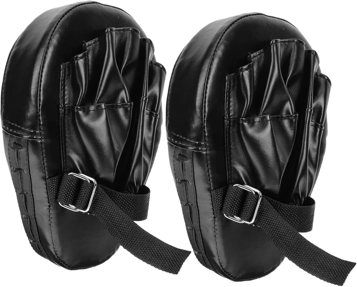 Professionele Boxhandschoenen - Kickboxing Handpads - Vechtsport Training - Ergonomisch Ontwerp - 24x18cm - Zwart