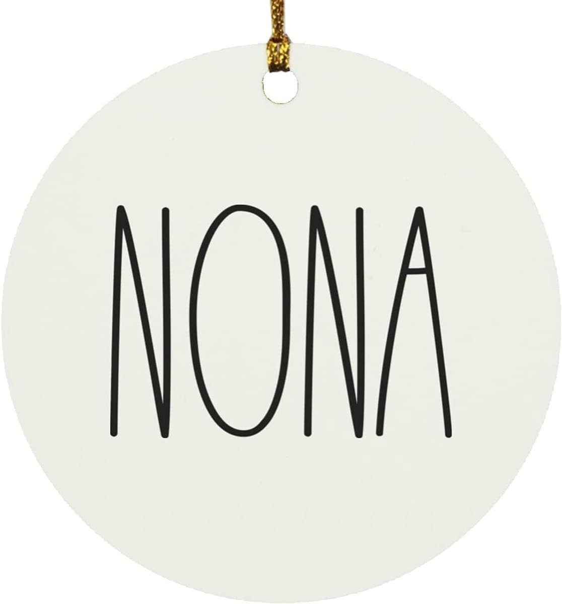 Keramiek Nona Hanger - Boomversiering - Kerstdecoratie - Lichtbestendig Design - 7.3 cm