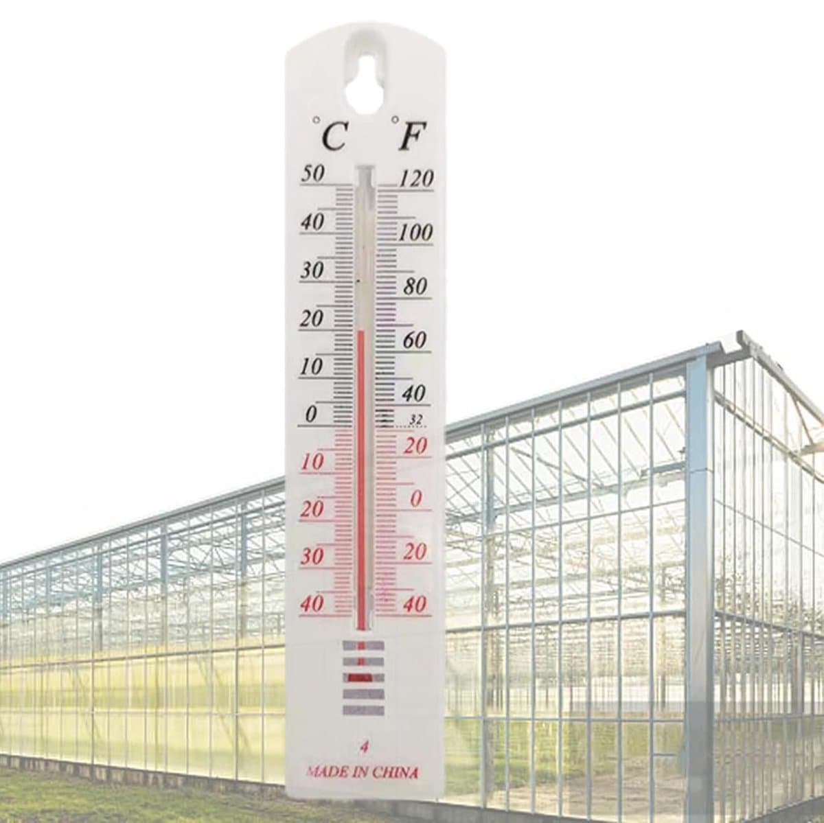 Temperatuurmeter Binnen - Weerstation Monitor - Klimaat Controle - Breed Meetbereik - 218 x 46 cm - Zwart