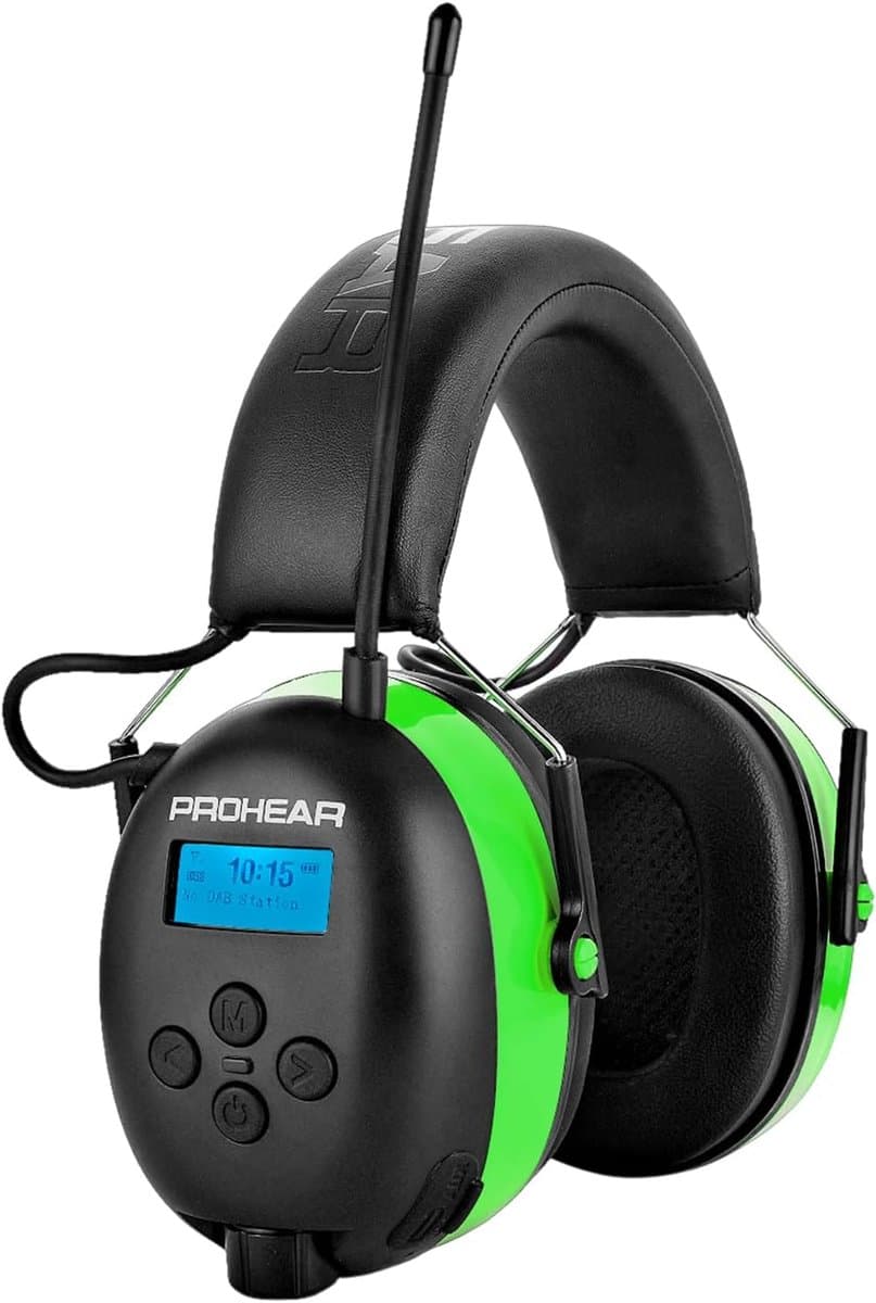 Gehoorbescherming Radio - Koptelefoon Werk - Luidruchtige Klussen - DAB+ Bluetooth FM - 20.9 x 16.3 cm