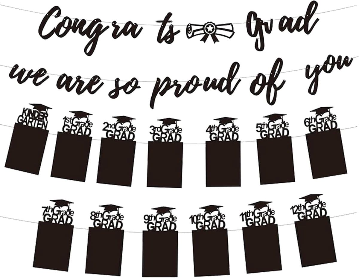 Geslaagd Banner - Diploma Versiering - Feestelijke Decoratie - Foto Achtergrond - 26x15cm