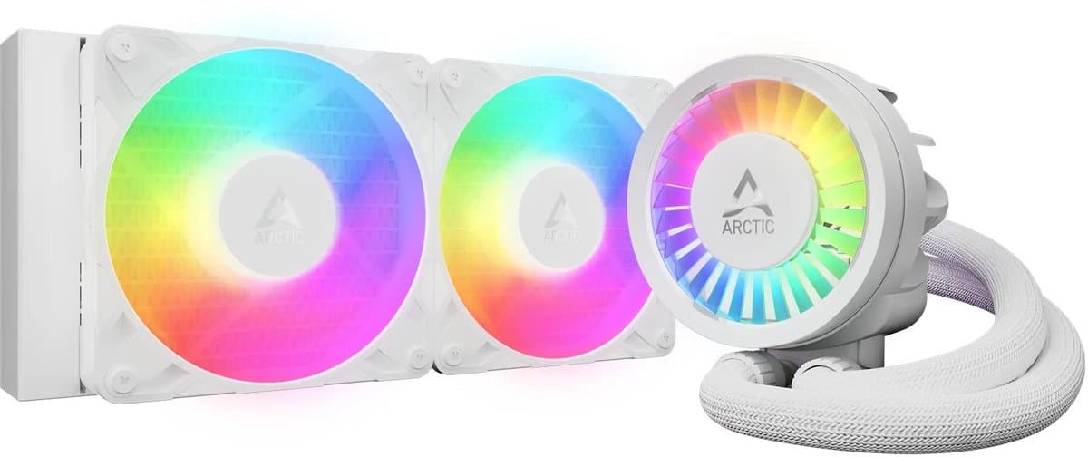Arctic Liquid Freezer III Pro 240 A-RGB White - afmeting radiator: 240 mm - voor Intel LGA 1851, 1700 - AMD AM5, AM4 - 2x 2x P12 Pro Fans - zwart