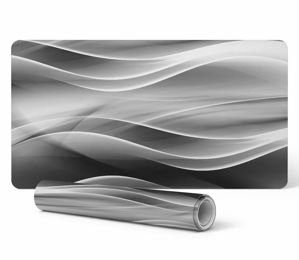 Decoratieve laptopmat met golvende abstracte lijnen, 100x50 cm