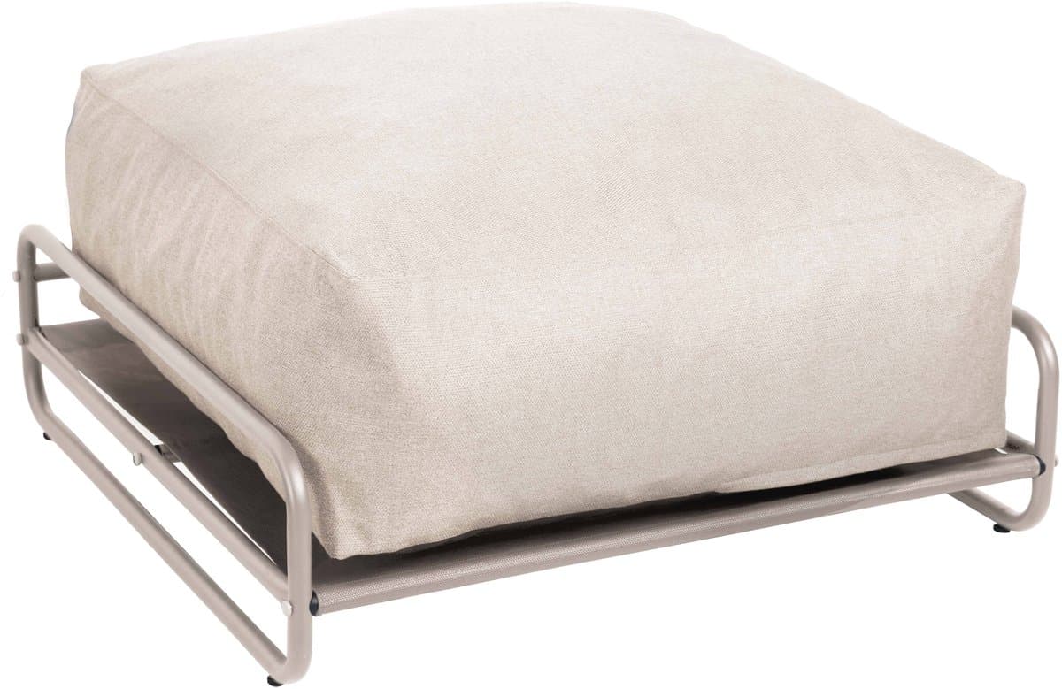Oviala - Poef voor modulaire tuinmeubelen met beige Structuur - Mixi