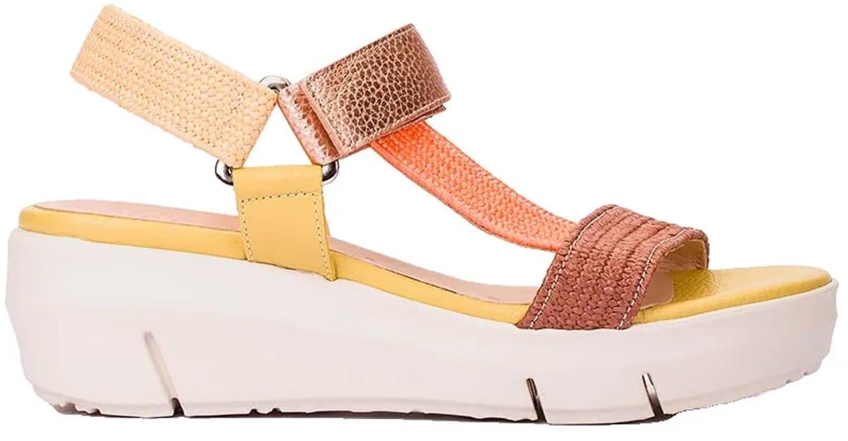 Wonders Flynn 90 Wedgesandalen Bruin,Oranje EU 39 Vrouw
