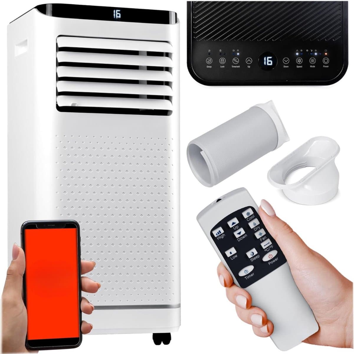 CLVP® Mobiele Airco - Airconditioning - Ventilatoren - Airco Zonder Afvoerslang - Wit