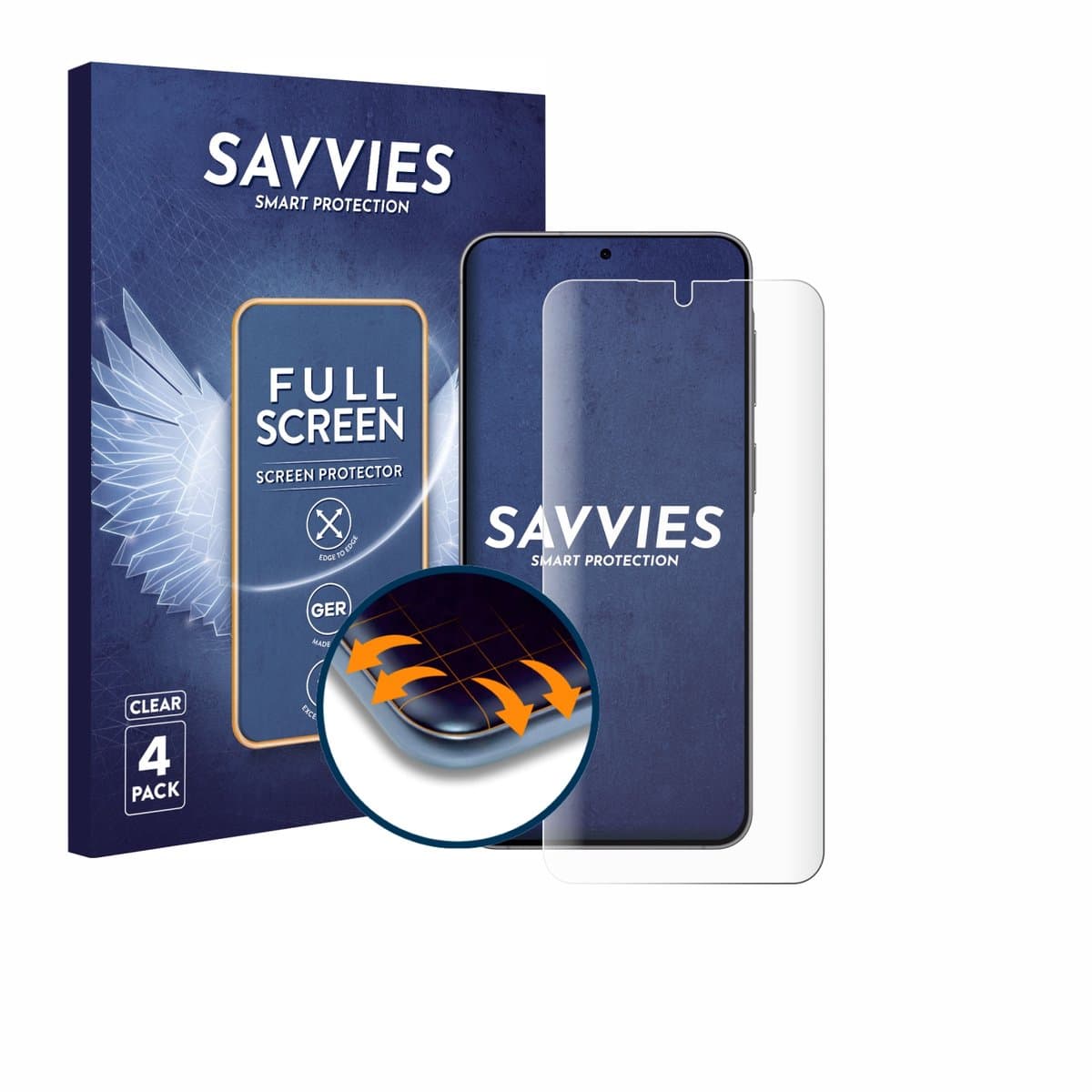 Savvies - Screenprotector voor Samsung Galaxy A57 5G - Folie Beschermfolie transparant volledig dekking 4 Stuks