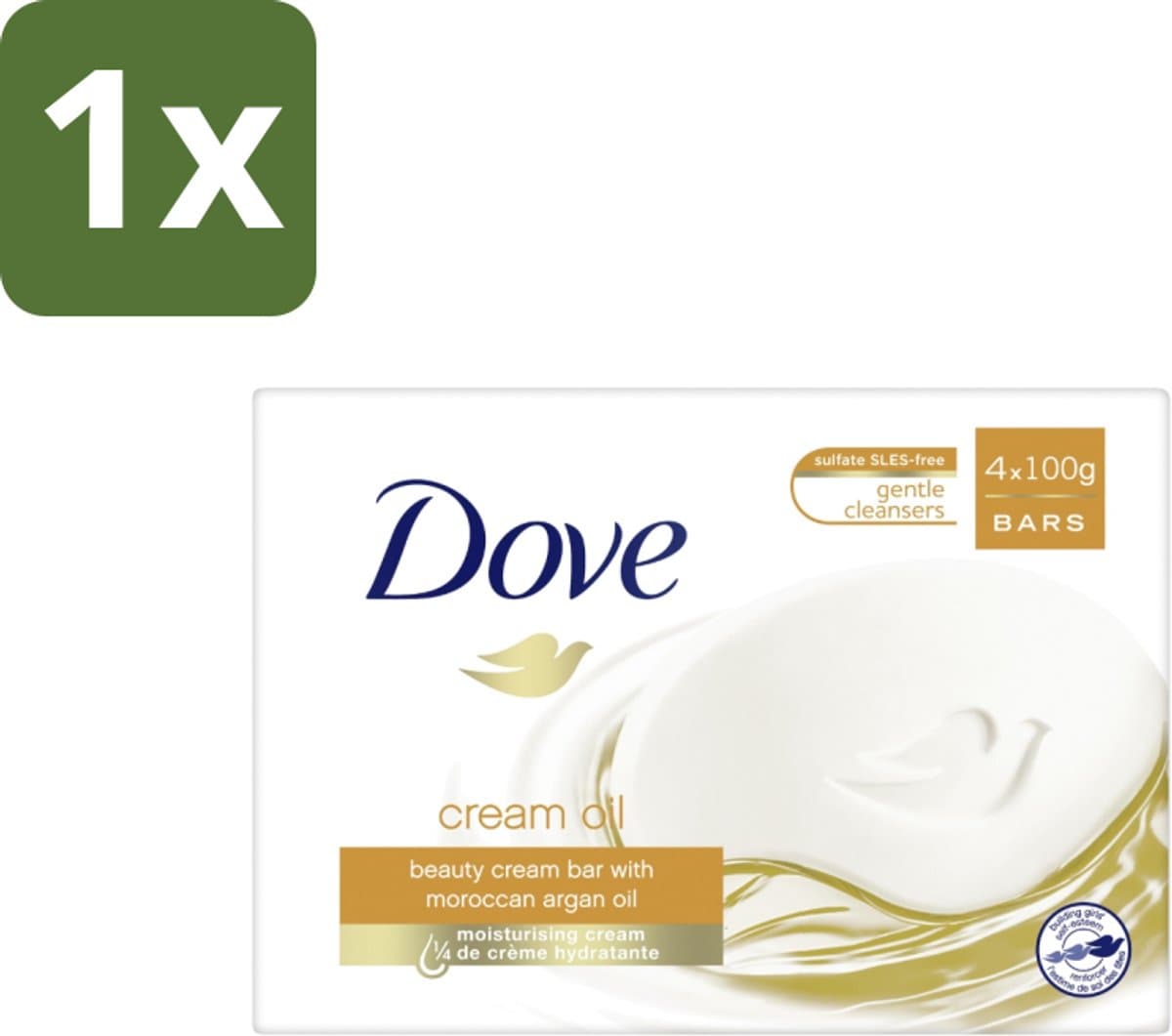Dove – Zeep – Cream Oil Soap Bar – 4 x 100 g - 1 stuk
