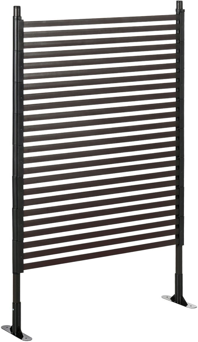 Outsunny tuinhek - Staal met PE-coating - 93x22x150cm - Zwart