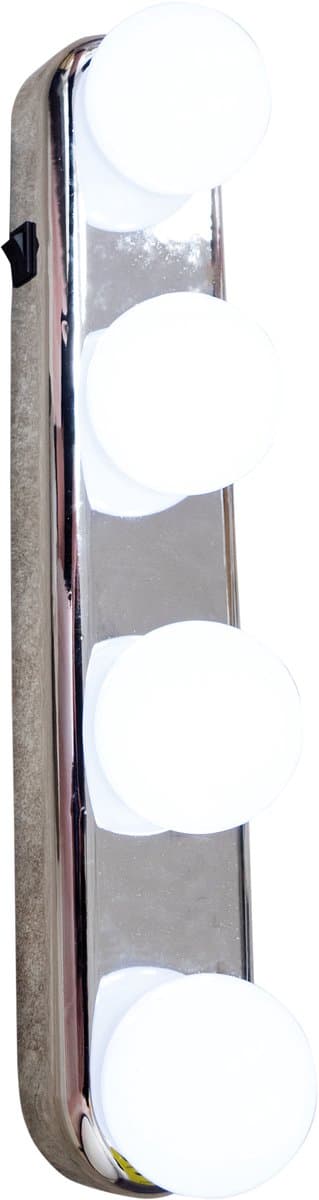 St. Helens Home & Garden - Make-Up LED lamp - 4 LED'S - werkt op batterijen - Met 2 zuignappen - Draadloos - Spiegellamp (levering zonder spiegel)