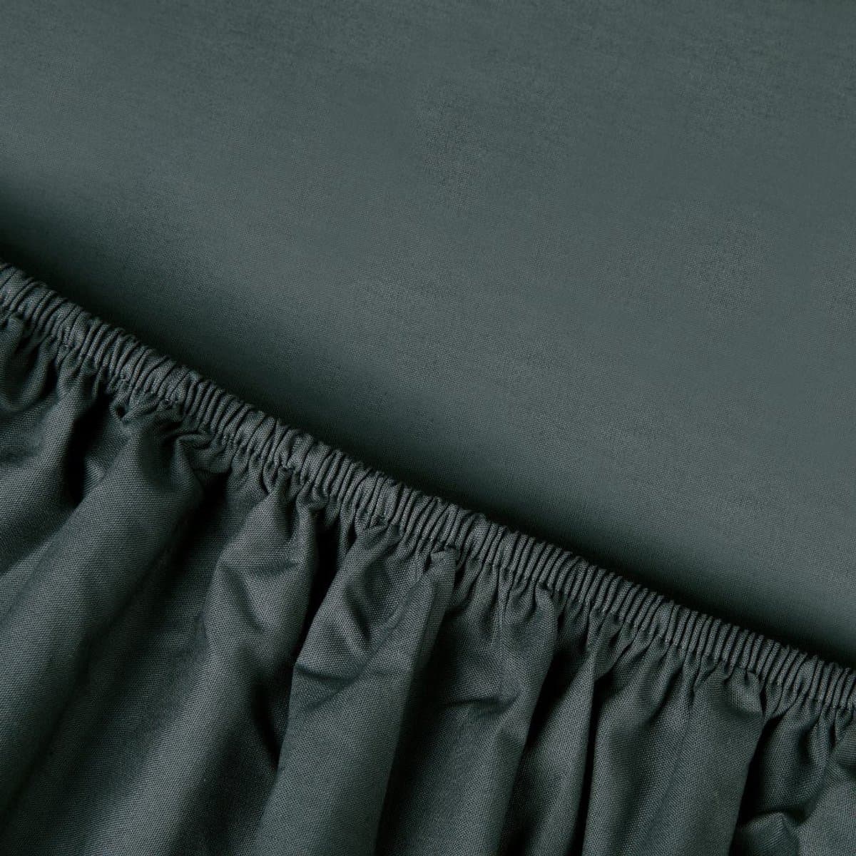 Kayori Kai Topper Hoeslaken Katoen - 80-90x200cm - Antracite