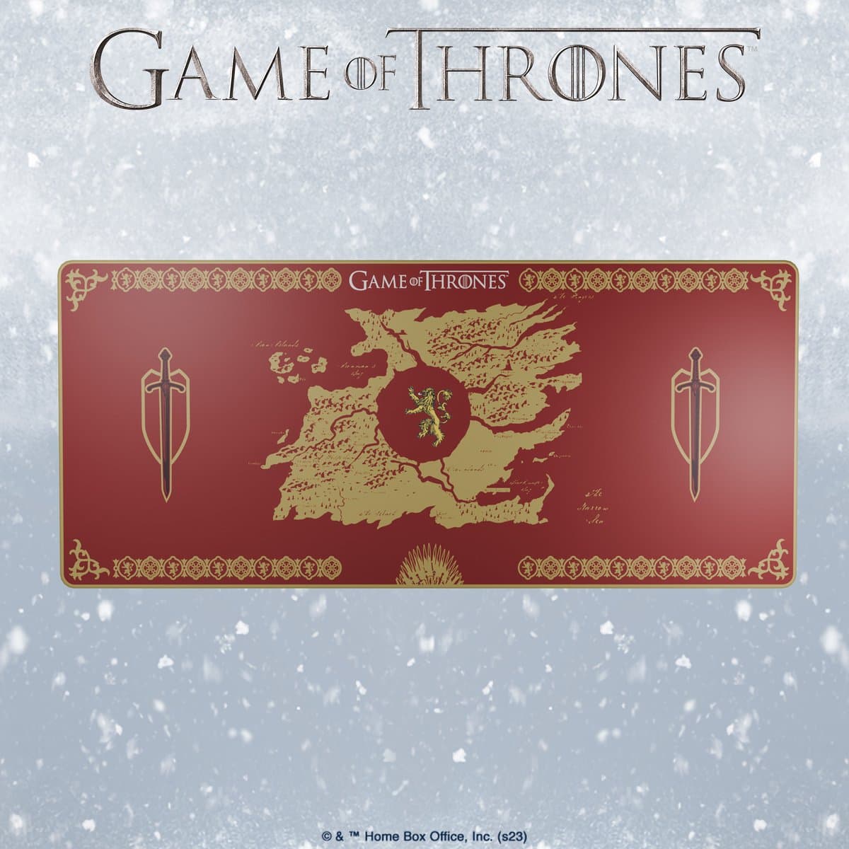 Lexip x Warner Game of Thrones Flexible Mouse Mat XXL, Lannister Edition, Red (90 x 40 cm)