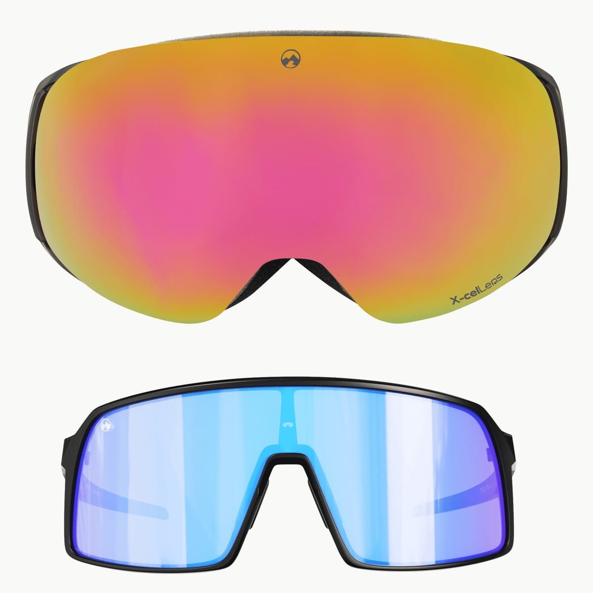 MowMow GRAVITY Skibril + Extra Lens + Zonnebril – Magnetisch – Bio-Frame - R-Strap - UV400 - Unisex