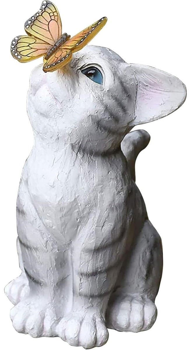 TOVBMUP Zonnelamp - LED - Kat - Warm Wit - Inclusief batterijen, Tuinlamp, Zonnelamp, Kittendier