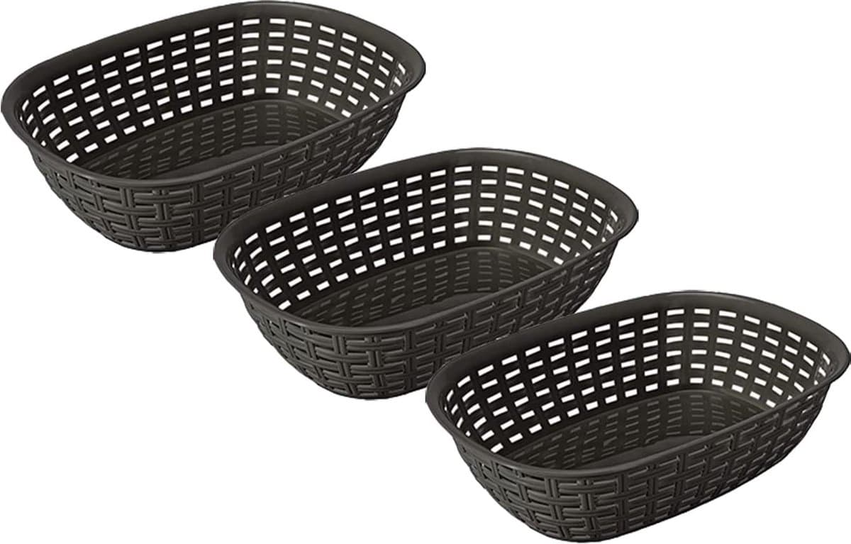 Haushaltskorb Rattan Style oval 3er Set 3l 21,7x30,4x7,6 cm