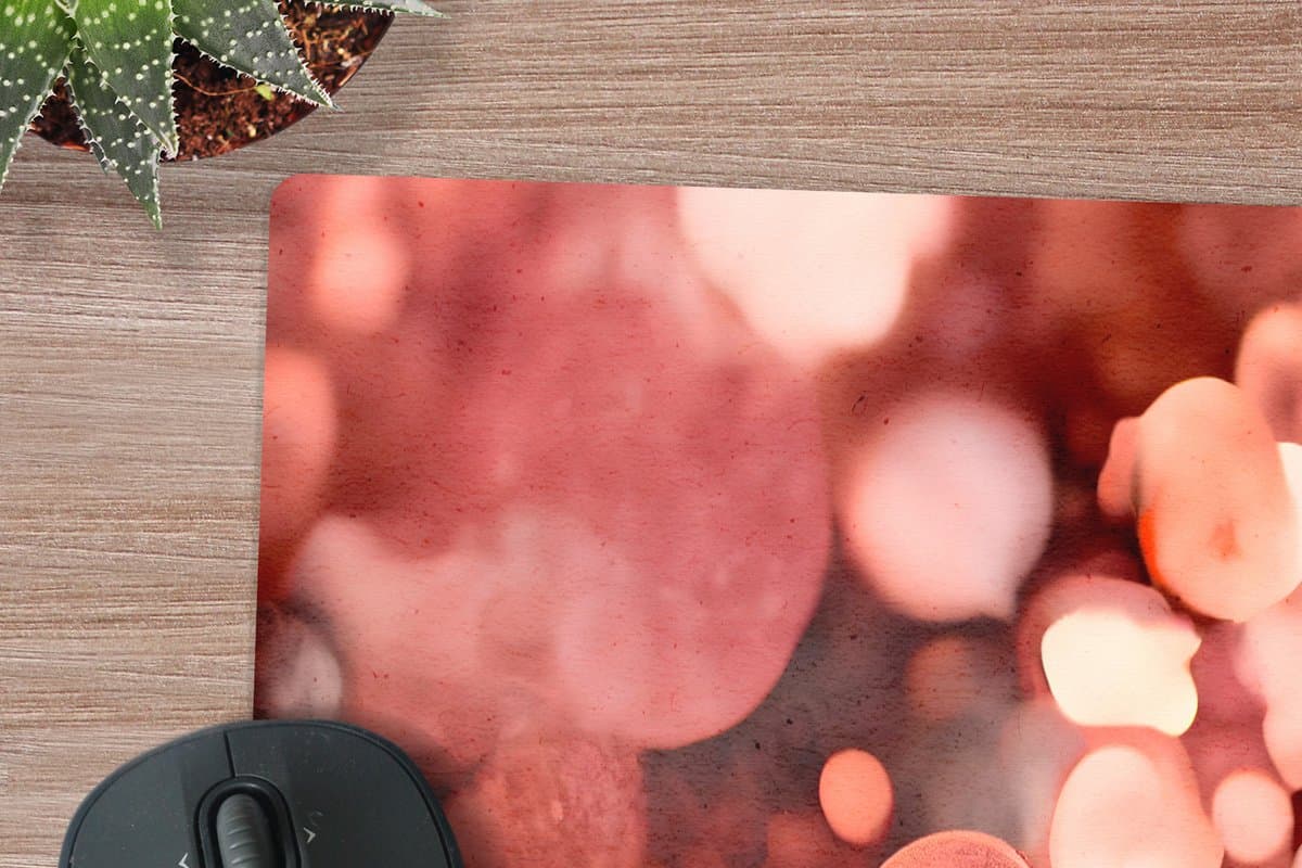 Muismat XXL 80x80 cm - Bureau onderlegger - Bureau mat Abstract - Glitter - Roze - Luxe - Bureaumat - Gaming mousepad xl - Bureaulegger groot - Computer deskmat