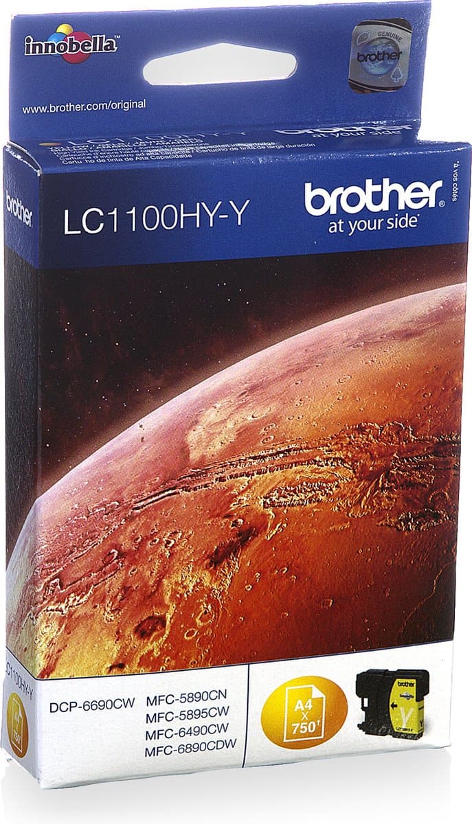 Brother LC1100HYY inktcartridge 1 stuk origineel hoog (XL) rendement geel