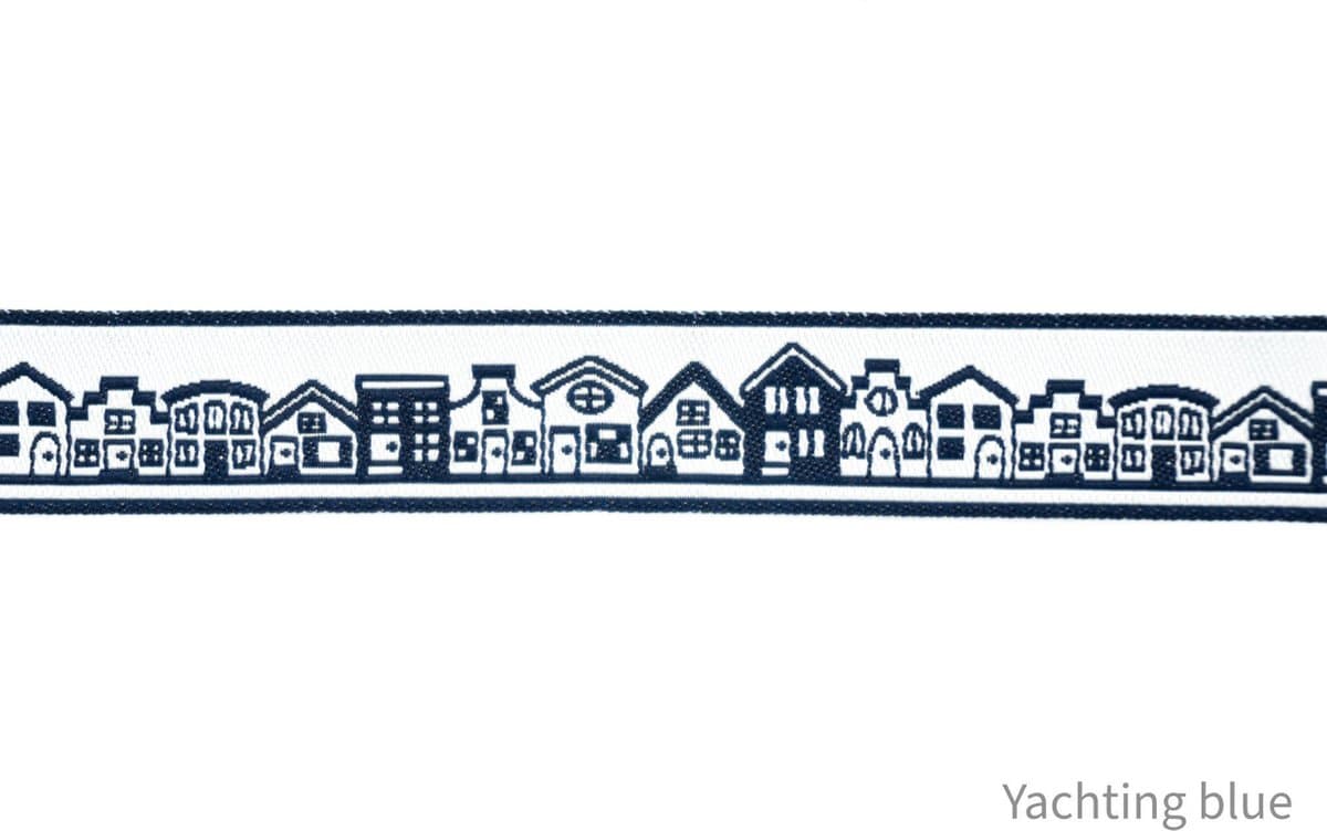 Geweven sierband - fournituren - lengte 2 meter - donkerblauw lint - stof - afwerkband - katoenen band - naaien - decoratieband -