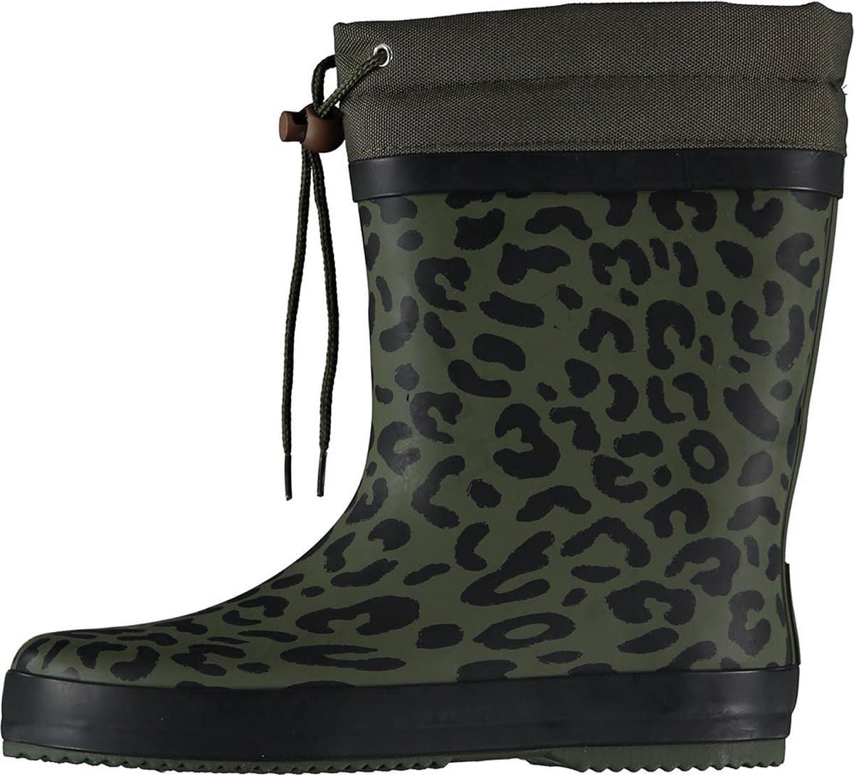 XQ Footwear - Regenlaarzen - Rubber laarzen - Dames - Festival - Panterprint - Rubber - groen - zwart - Maat 38