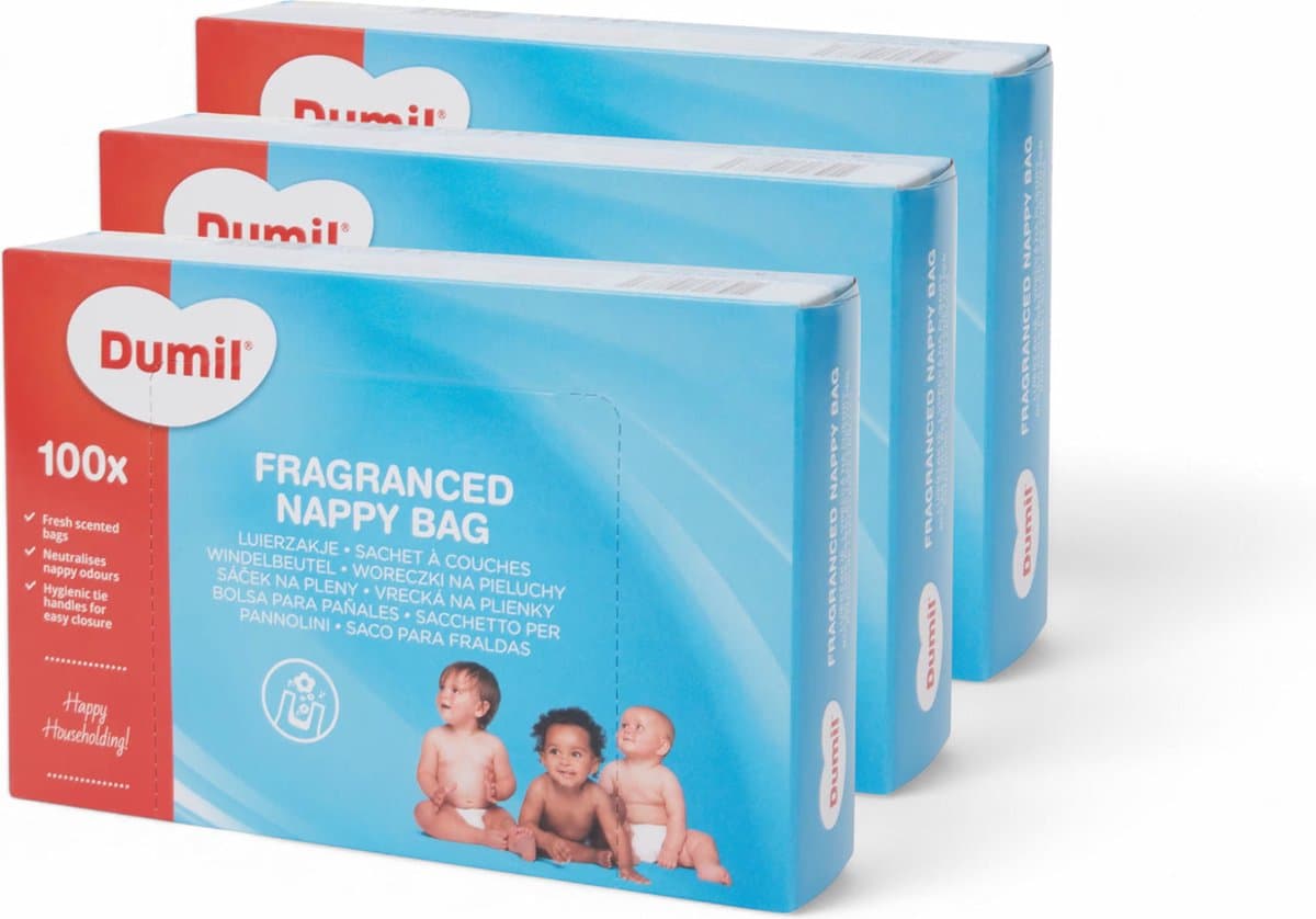 Dumil Luierzakjes 100 zakken van 30 x 35 cm - 3-pack