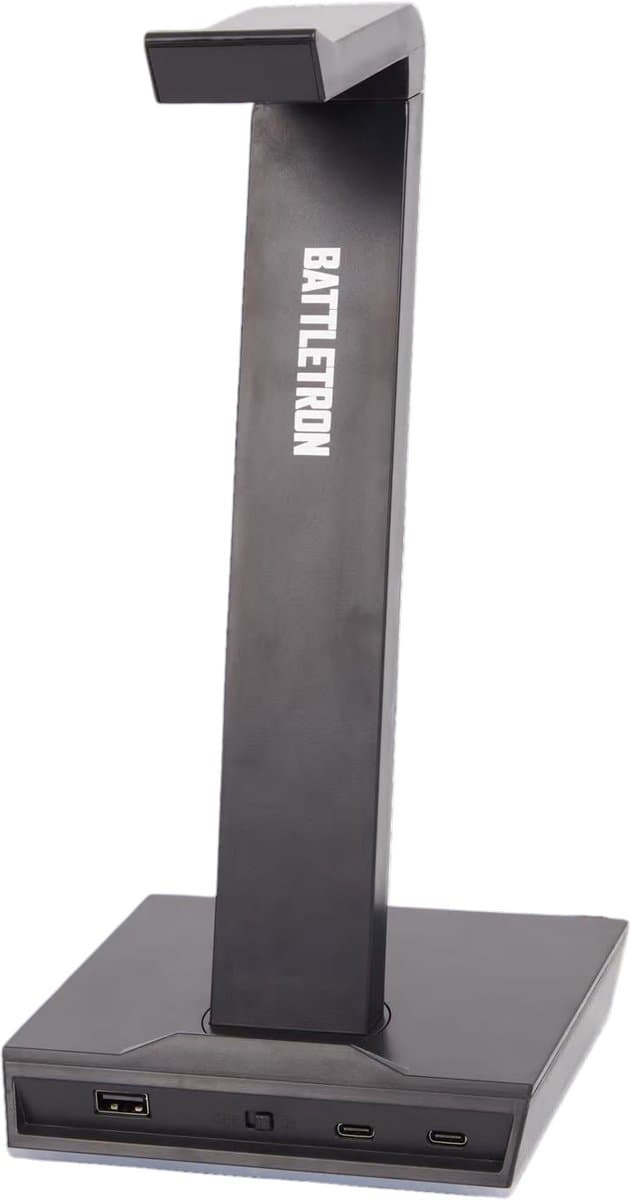 Battletron - koptelefoonstandaard - met USB-A&C poort - RGB led licht