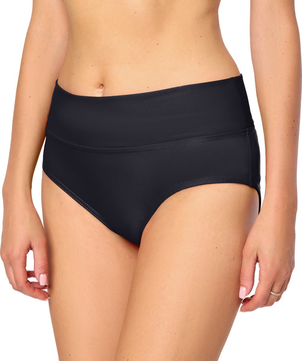Bellivalini Dames Zwembroek - Bikinibroekje - Elastische tailleband - Polyamide & Elastaan – Zwart – L - BLV-VR-Brief-5