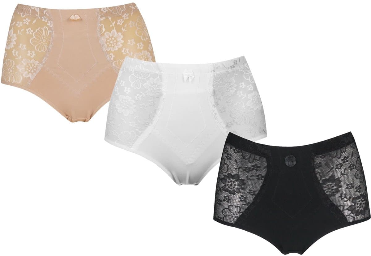 JC 3-Pack Licht corrigerende dames slips H201 ass maat 3XL