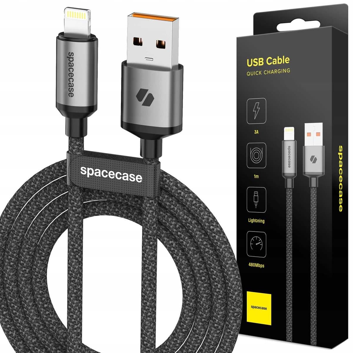 Spacecase Usb-C-Kabel Voor Lightning 1M 3A Voor Iphone 11 12 13 14