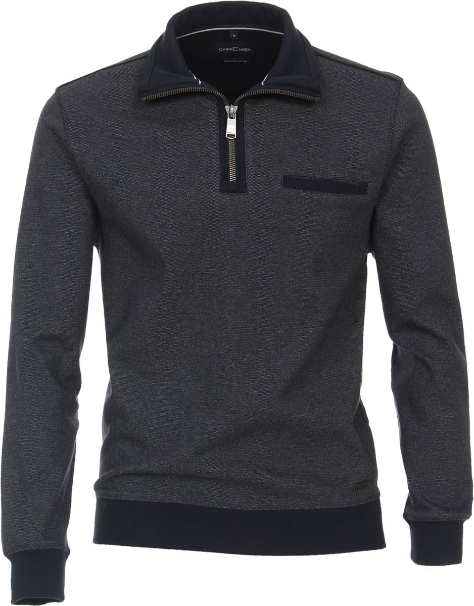 CASA MODA comfort fit schipperstrui - blauw melange