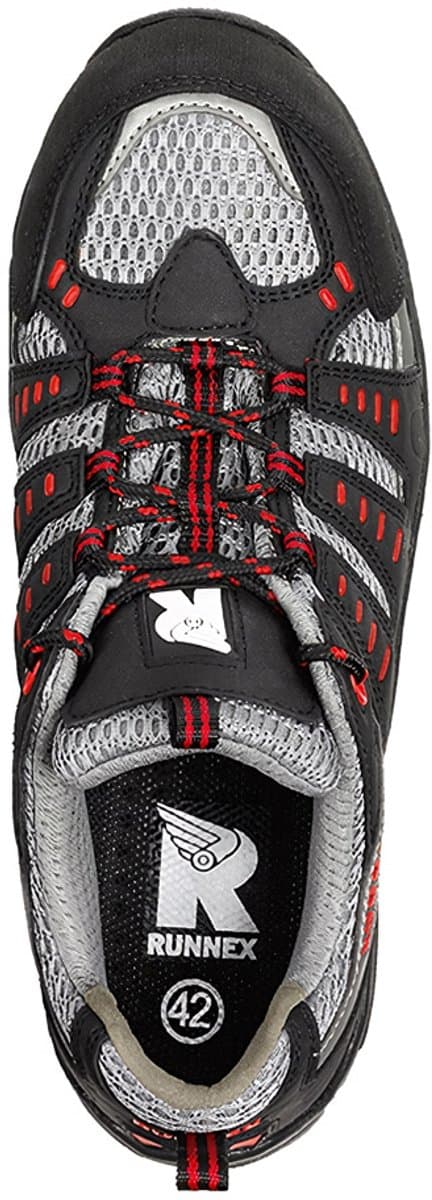 RUNNEX S1-Sicherheitshalbschuh LightStar Schwarz/Grau/Rot-40