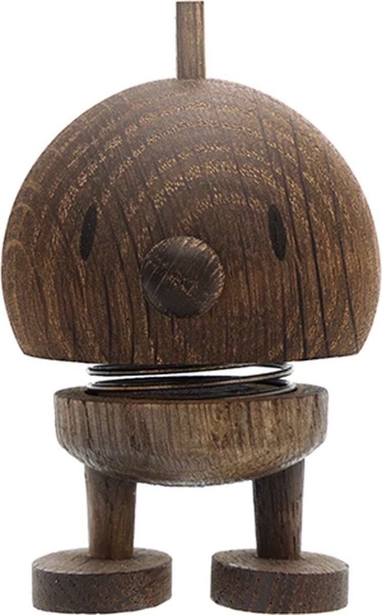 Hoptimist Bumble Beeldje - S - Gerookt eikenhout - Houten Beeldjes Decoratie voor Woonkamer, Kamer en Kantoor - Cadeau Idee voor Mannen, Vrouwen en Kinderen