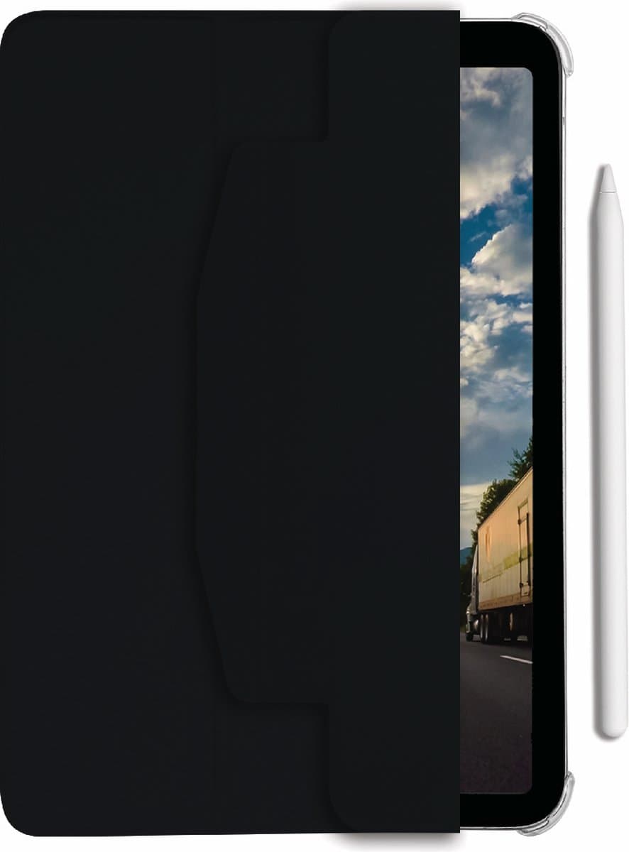 Macally BSTANDM7-B beschermhoes met standaard-functie voor iPad mini (A17 Pro /7e generatie/2024, 6e generatie/2021) - Compatibel met Apple Pencil - Zwart