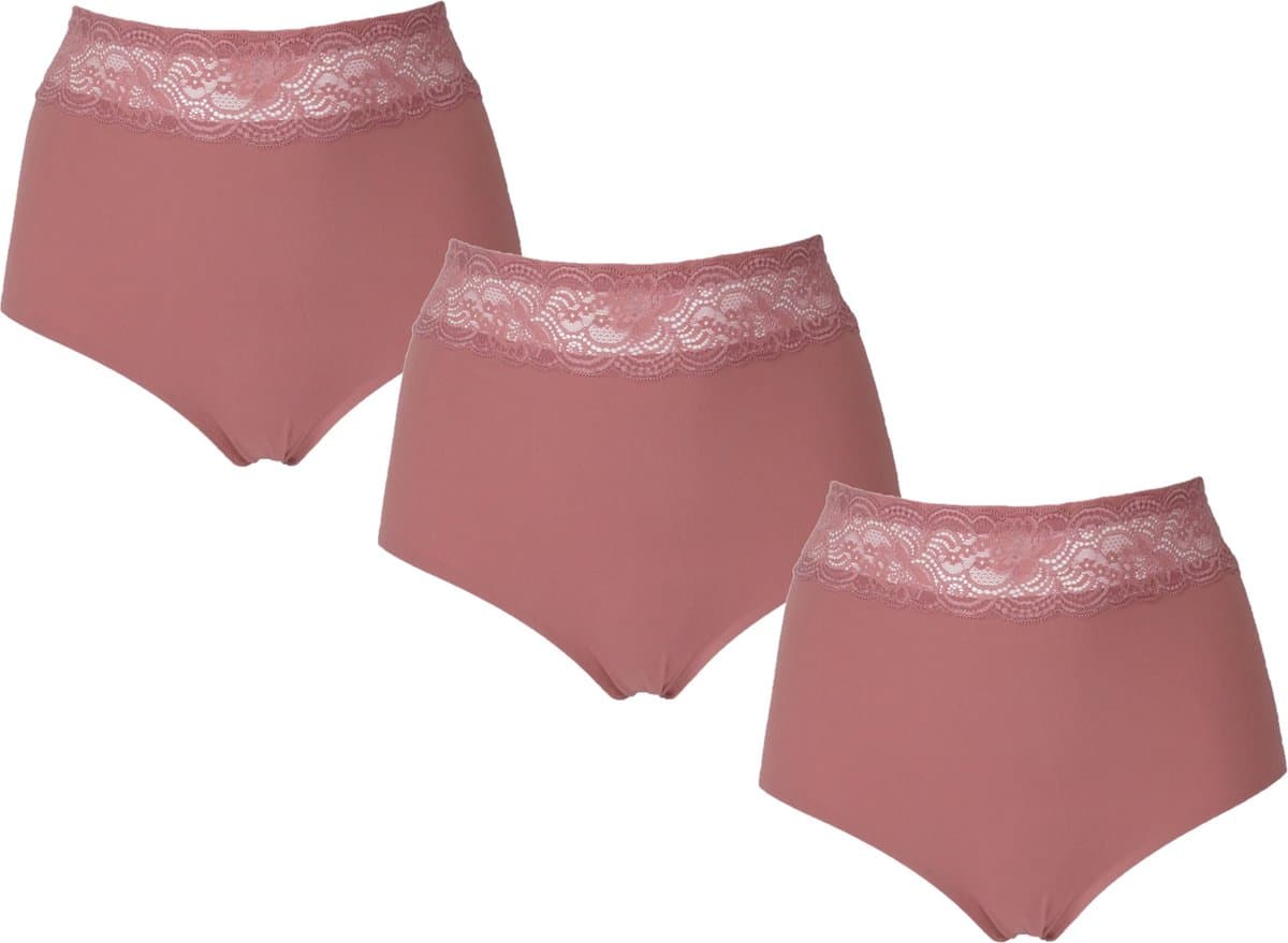 3-Pack Dames tailleslips met kant 808 J&C Terracotta - maat XXL