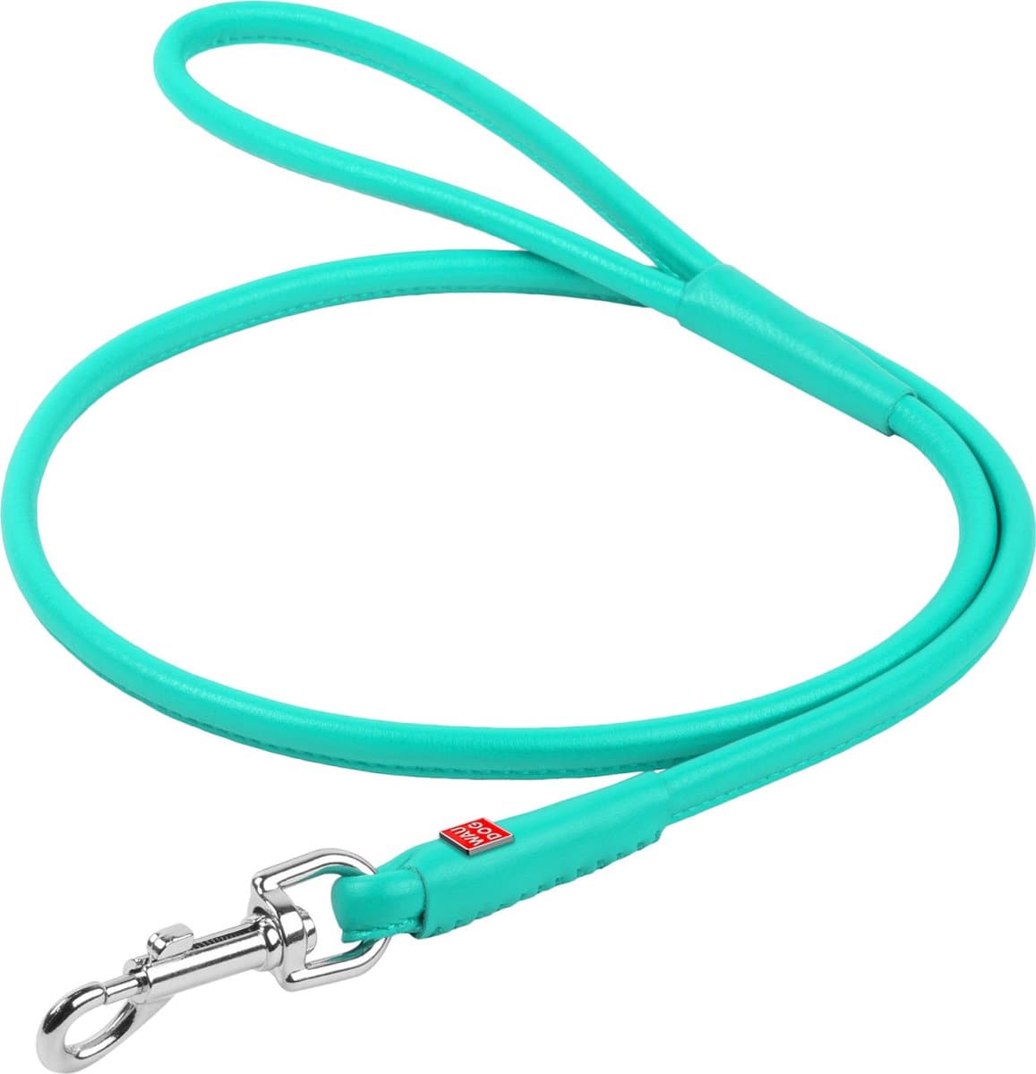 WAUDOG Glamour Hondenriem / Hondenlijn - Rond Leder - Mint - Diameter: 10 mm - Lengte: 122 cm