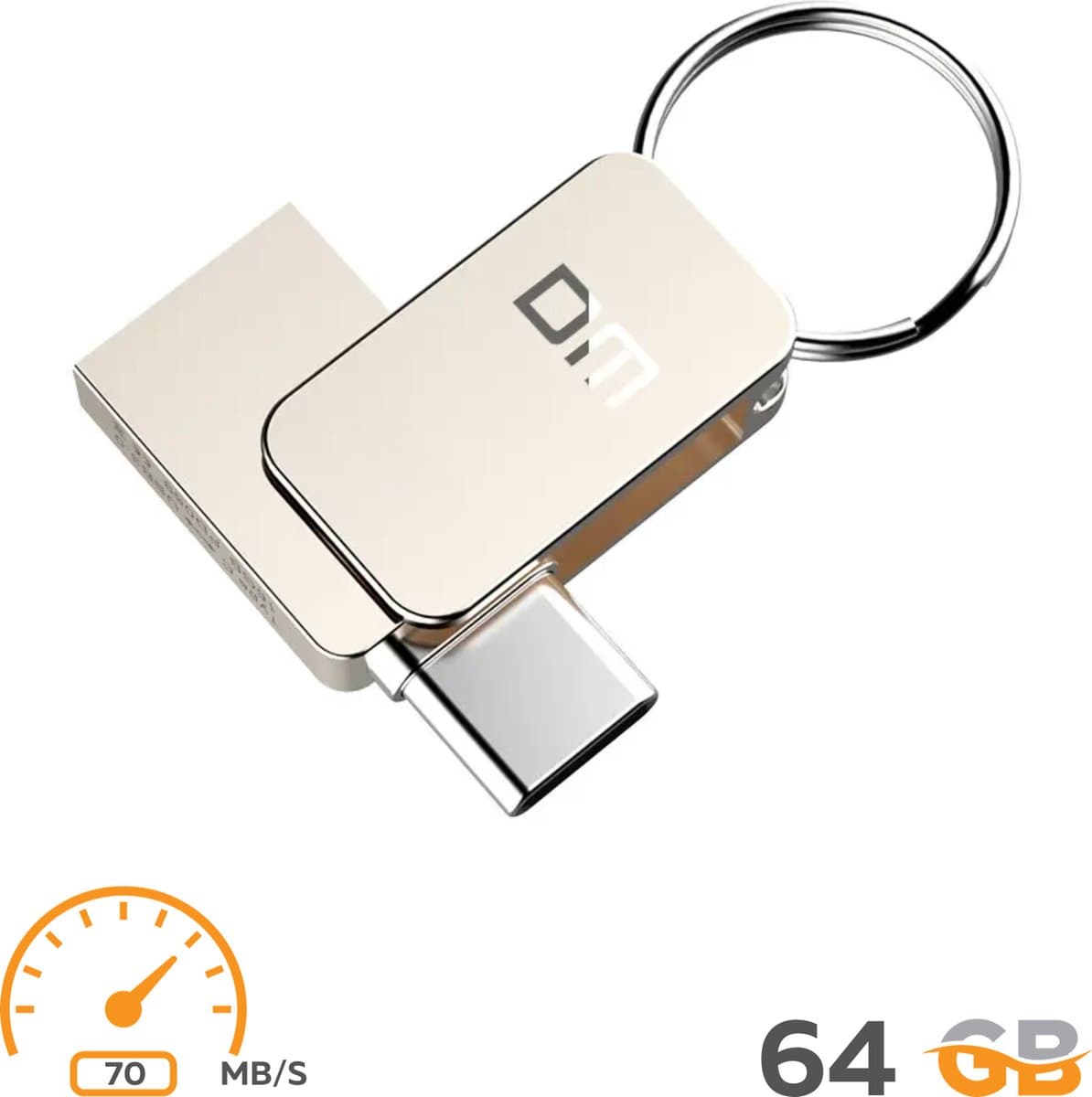 Flashdrive 64 gb (mini) - USB Stick - USB C / USB 3.0 - Flash Drive - Windows/Apple Mac/PC/Notebook/Tablet - Android Mobiel - Iphone 15/16 - 120-480 mbps