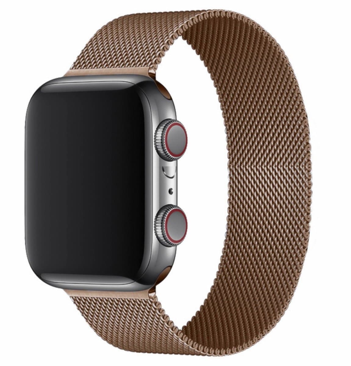 Horlogeband - Geschikt voor Apple Watch 5, 6, 7, 8, 9, 10, SE, Milanese S11, Metal Ultra 2 - 38/40/41/42 mm (universeel voor S10/11) - bruin