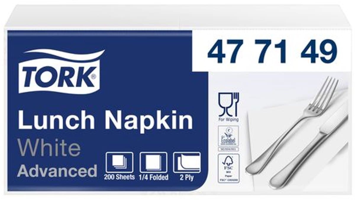 Tork servetten 2-laags - wit
