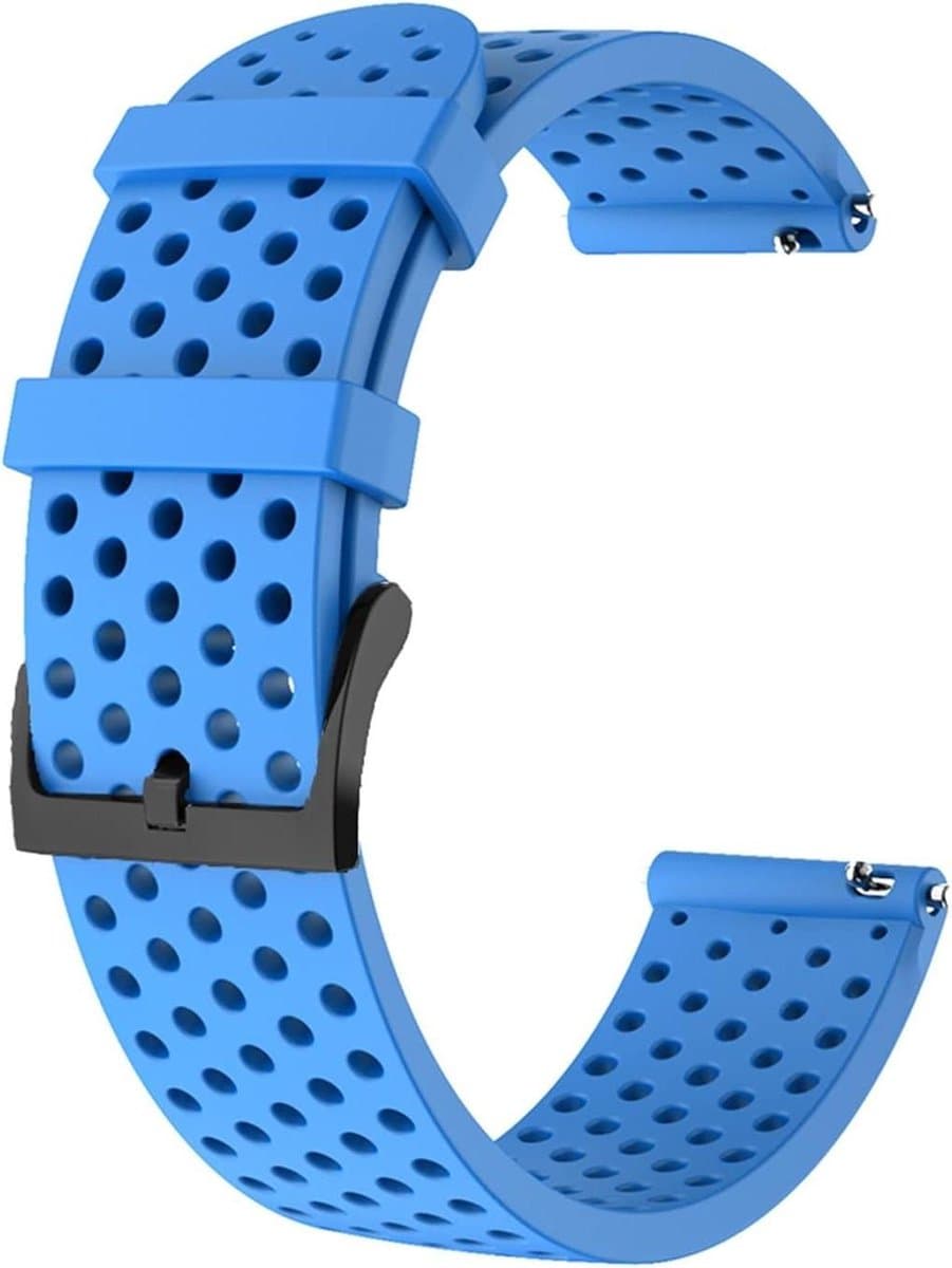 Horlogeband Silicone - Armband Smartwatch - Dagelijks Gebruik - Verstelbare Lengte - 20mm - Zwart
