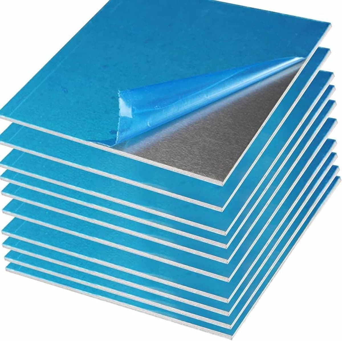 Aluminium Plaat - Metaalplaat Bouw - Doe-het-zelf projecten - Met beschermfolie - 100x100mm 2mm dik - Zilver