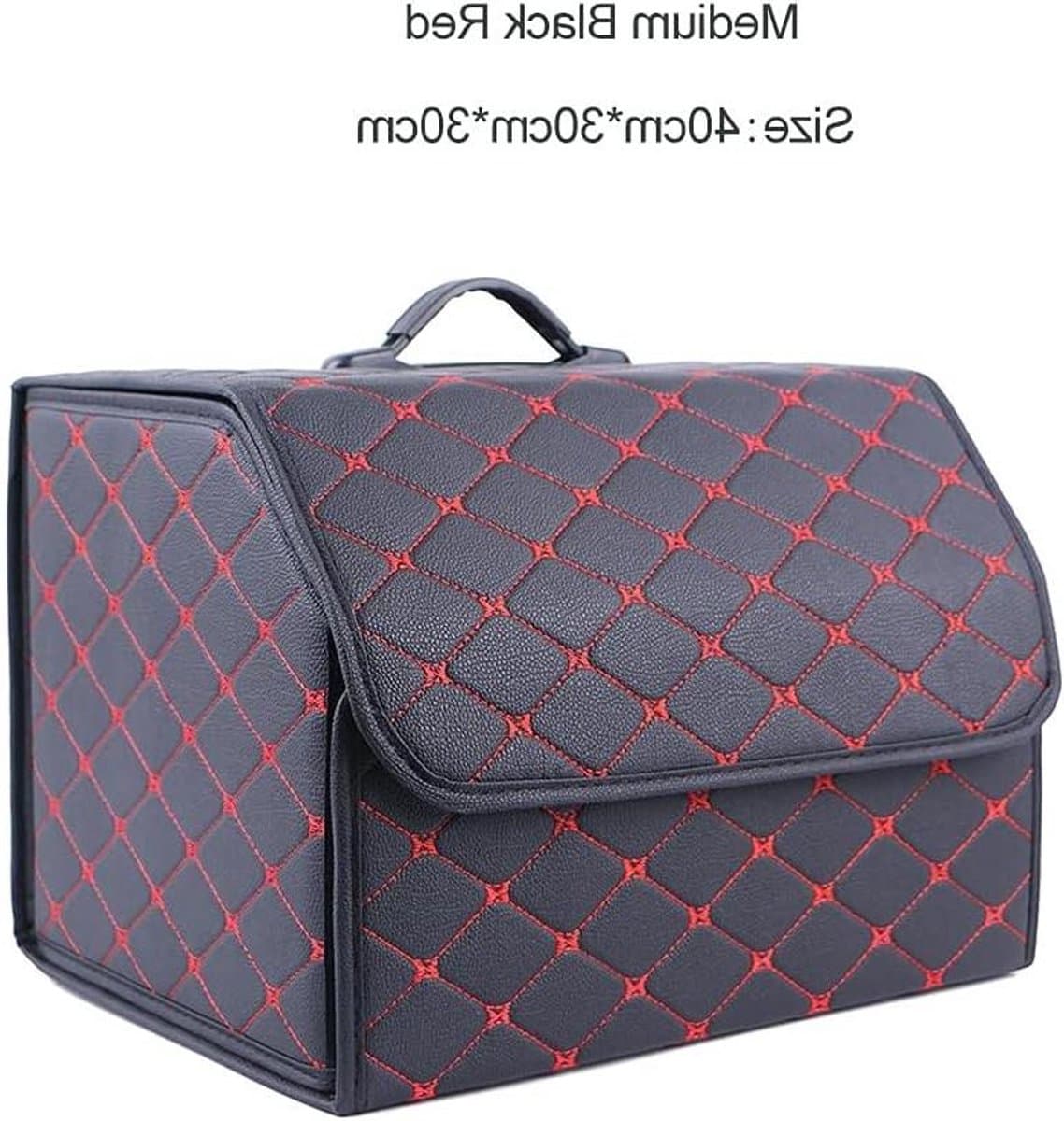 Auto Organizer - Opbergtas Kofferbak - Auto Opruimen - Waterdicht Materiaal - Middel - Zwart-Rood