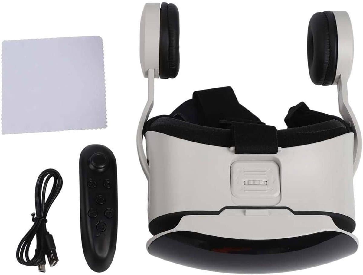 Virtual Reality Headset - 3D VR Bril - Games en Films - Geïntegreerde Hoofdtelefoon - 5-6.7 Inch - Zwart