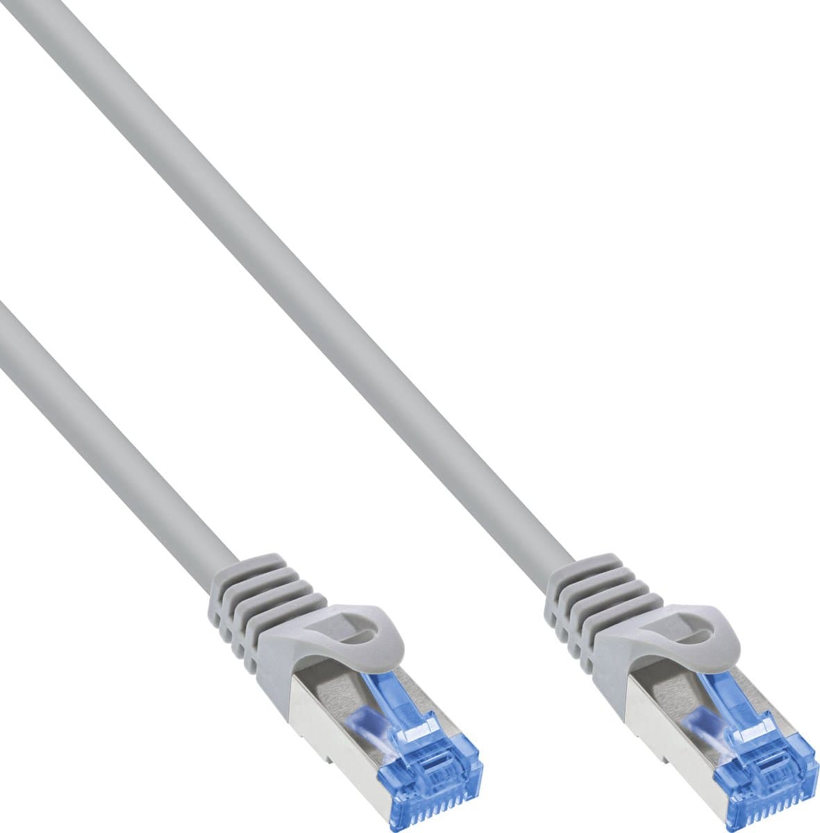 InLine® patchkabel, Cat.6A, S/FTP, TPE (LSZH), CCA, grijs, 5m