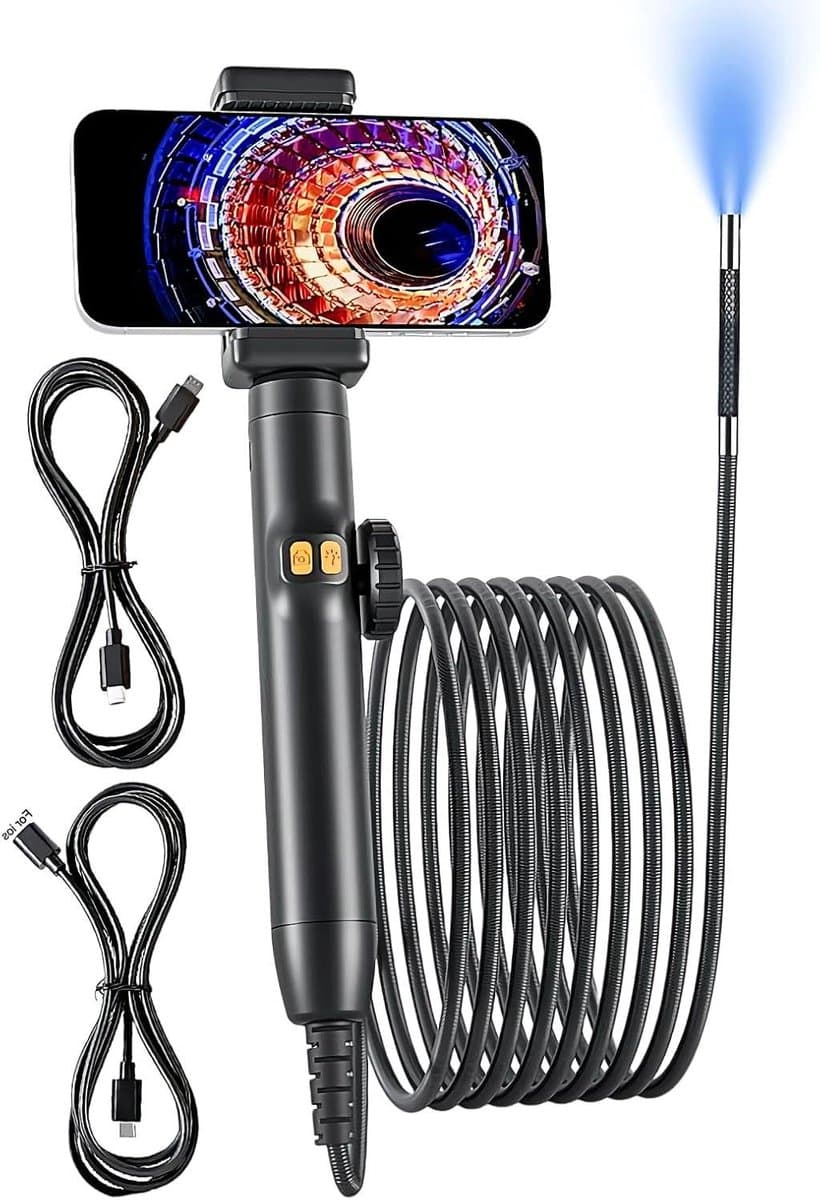 Endoscoop-camera met scharnierkop, industriële endoscoop, waterdicht, flexibel, voor elektrische apparatuur, HVAC-systemen